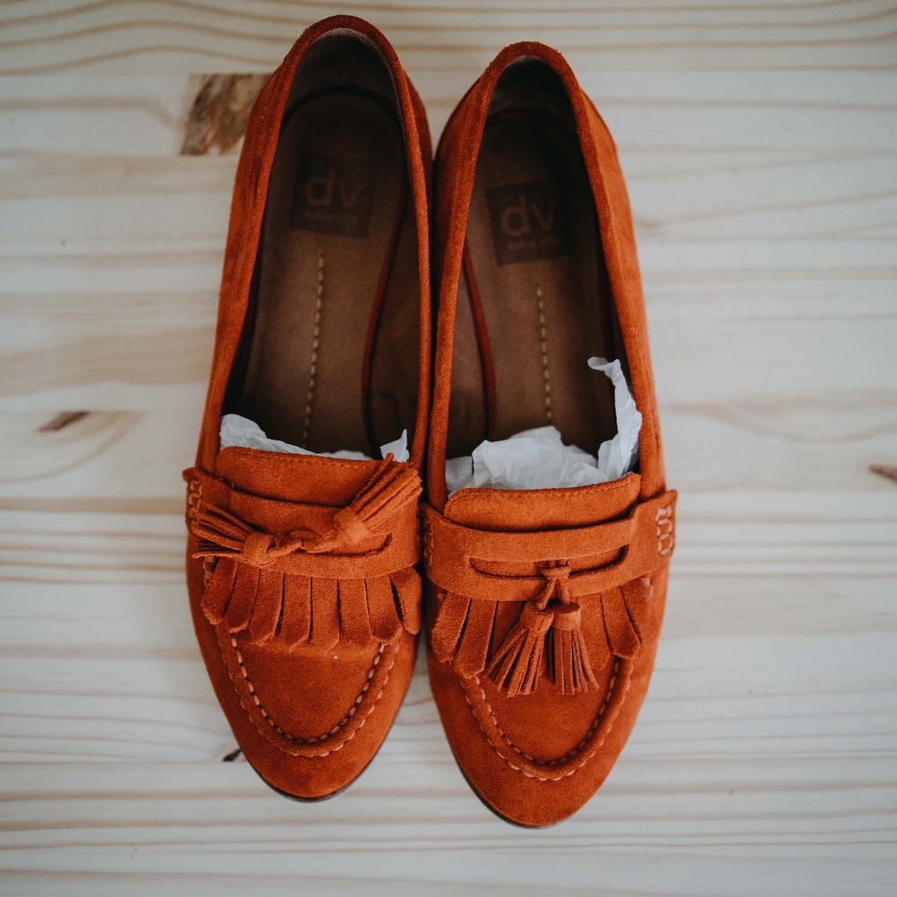 Dolce Vita / Red Suede Loafers